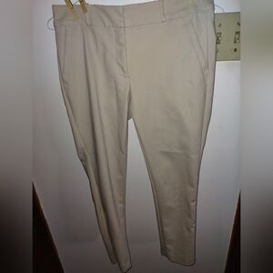 LOFT Cream Ankle Pants
